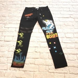 Lifted Anchors Painted Black Jeans size 30